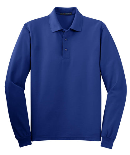 Port Authority Silk Touch Long Sleeve Polo.  K500LS