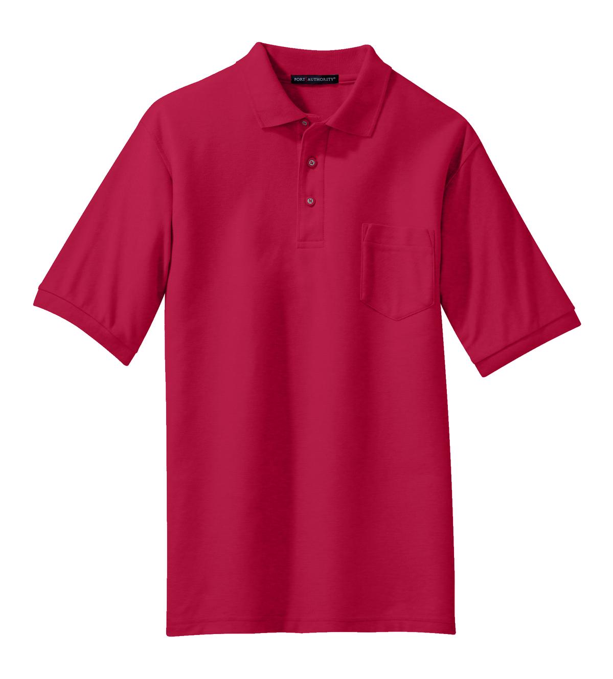 Port Authority Silk Touch Polo with Pocket.  K500P