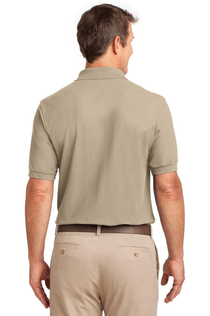 Custom Embroidered Port Authority Silk Touch Polo with Pocket.  K500P,Stone