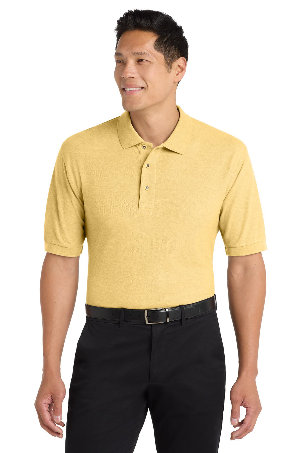 Custom Embroidered Port Authority Polos in Banana