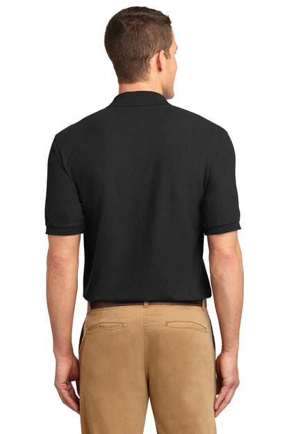 Custom Embroidered Port Authority Silk Touch Polo K500,Black