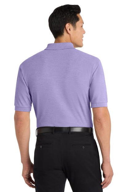 Custom Embroidered Port Authority Polos in Bright Lavender