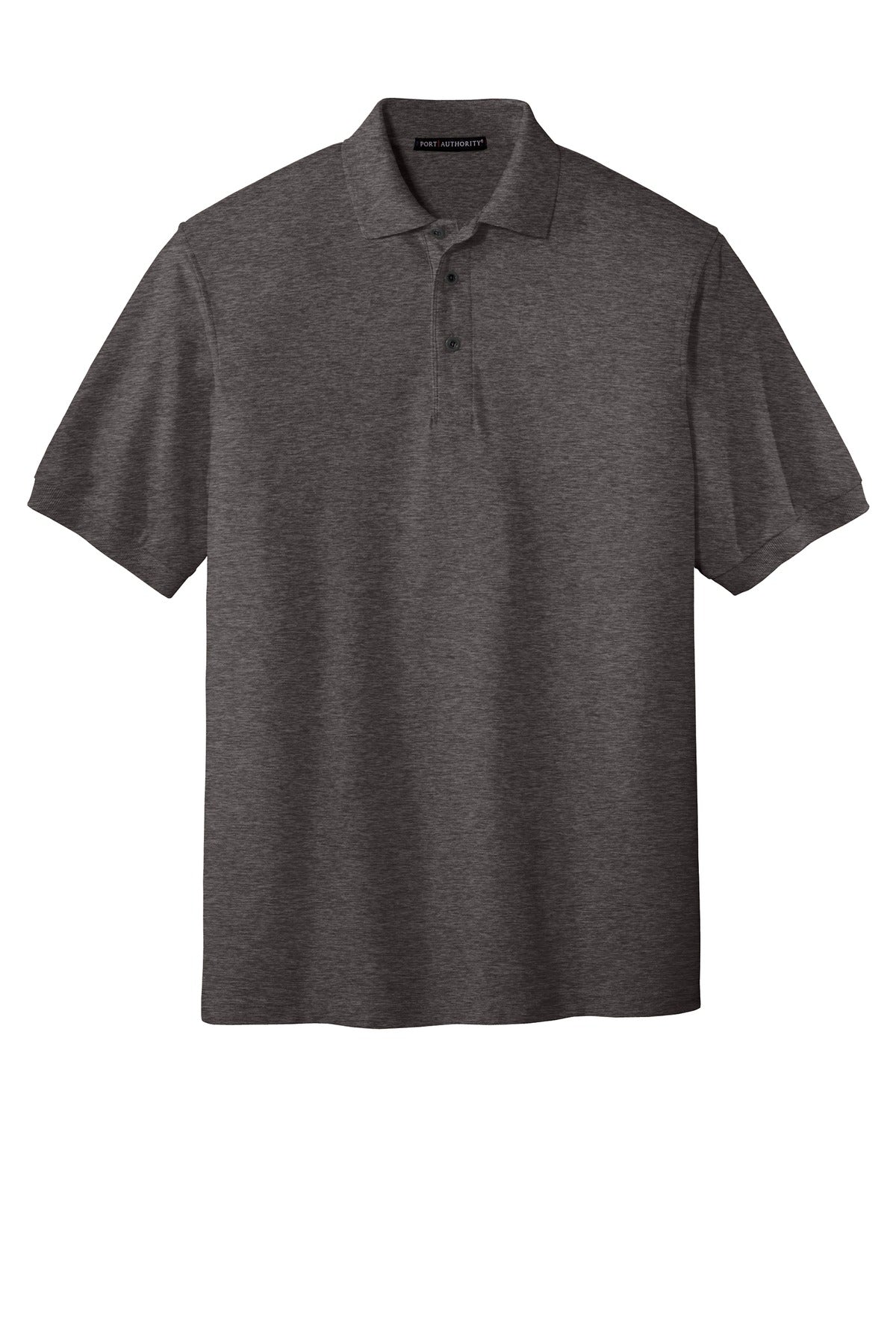 Custom Embroidered Port Authority Polos in Charcoal Heather Grey