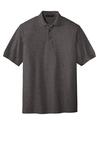 Custom Embroidered Port Authority Polos in Charcoal Heather Grey