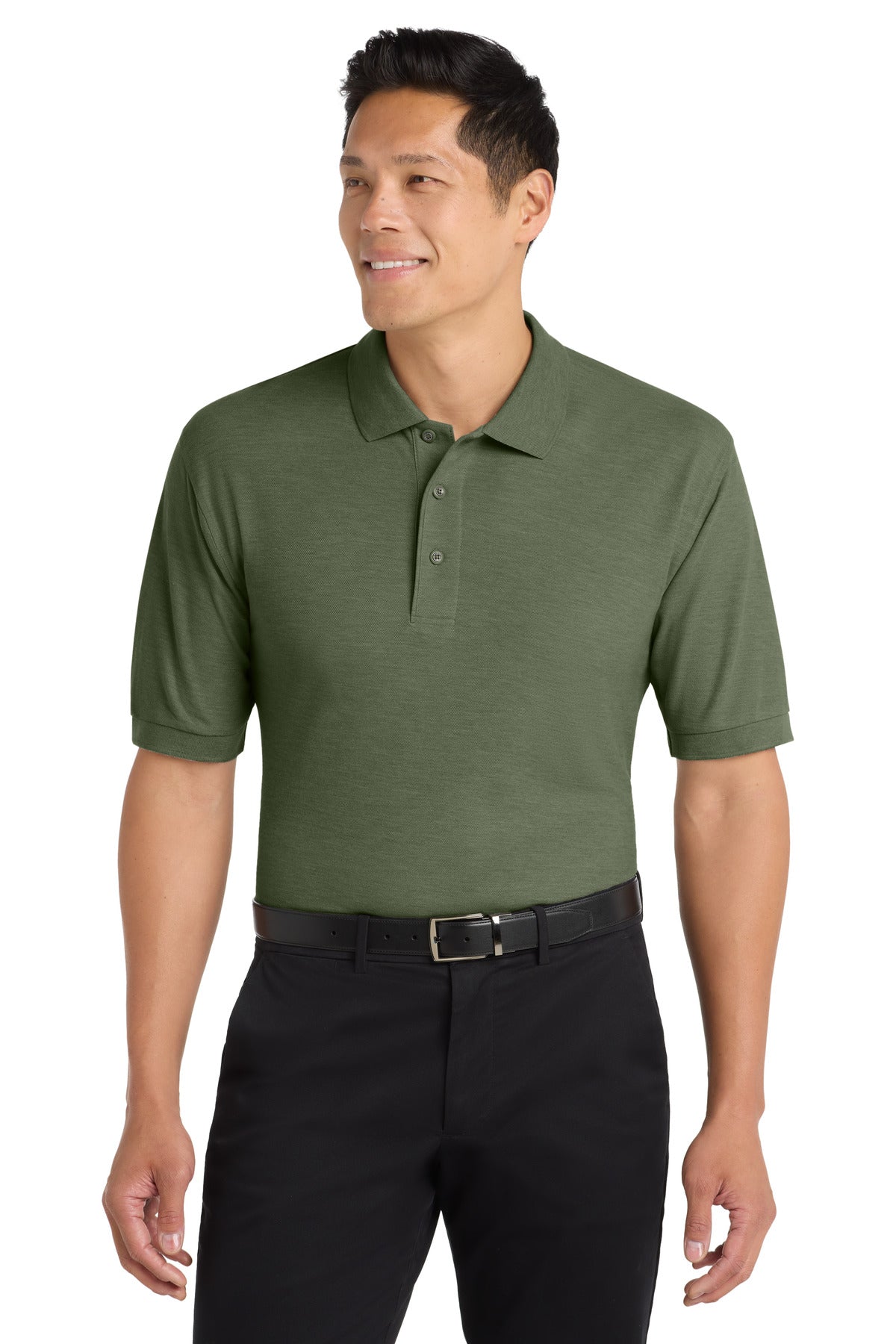 Custom Embroidered Port Authority Polos in Clover Green
