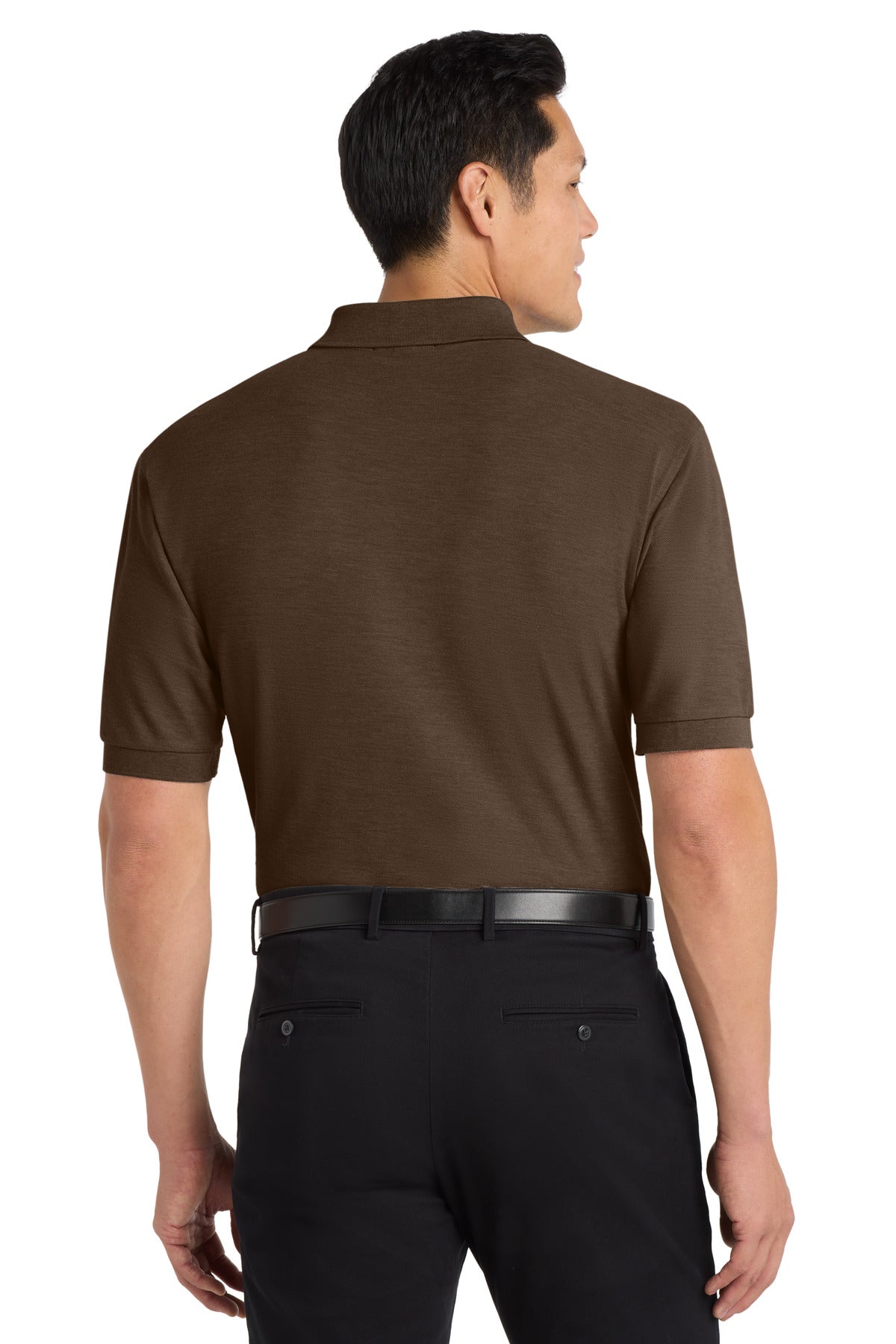 Custom Embroidered Port Authority Polos in Coffee Bean