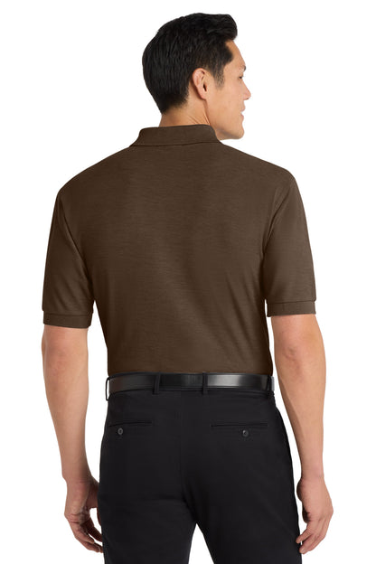 Custom Embroidered Port Authority Polos in Coffee Bean