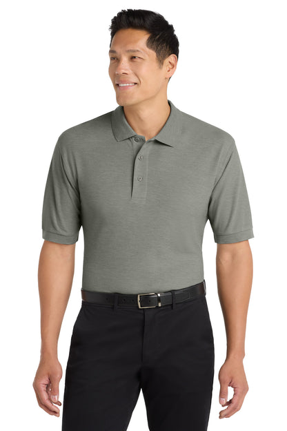 Custom Embroidered Port Authority Polos in Cool Grey