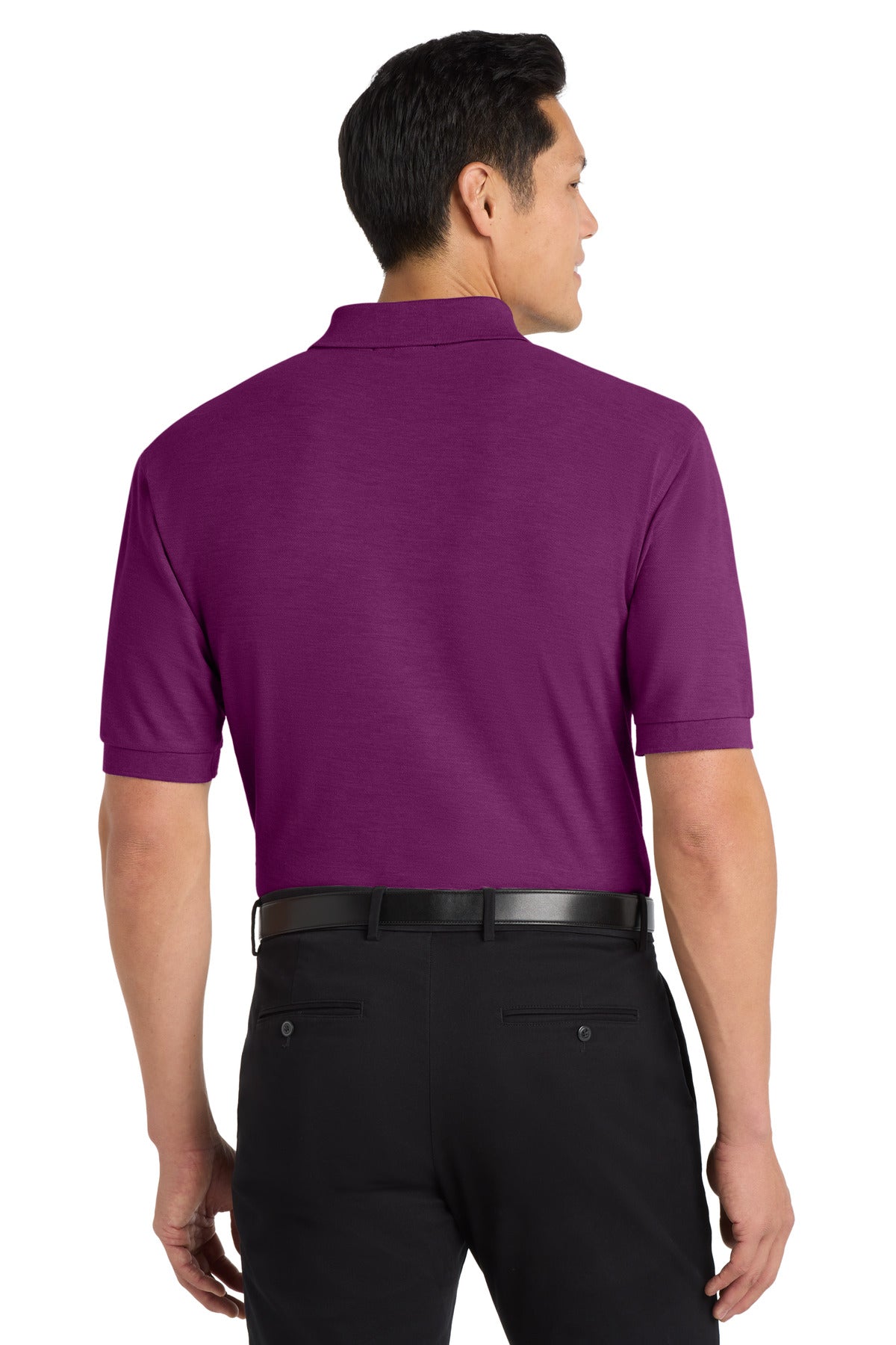 Custom Embroidered Port Authority Polos in Deep Berry