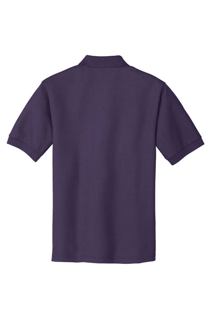 Custom Embroidered Port Authority Polos in Eggplant