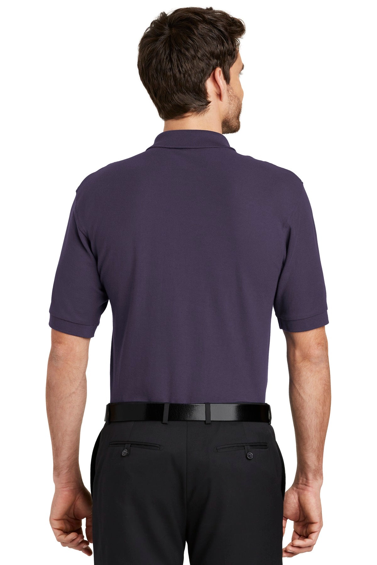 Custom Embroidered Port Authority Polos in Eggplant