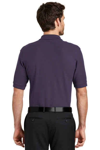 Custom Embroidered Port Authority Polos in Eggplant