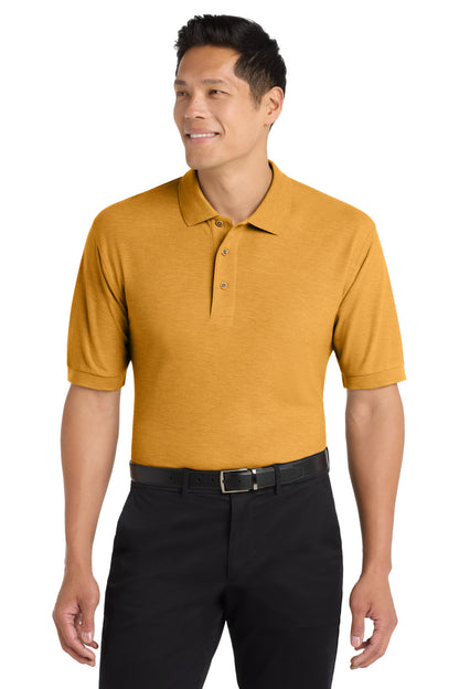 Custom Embroidered Port Authority Polos in Gold