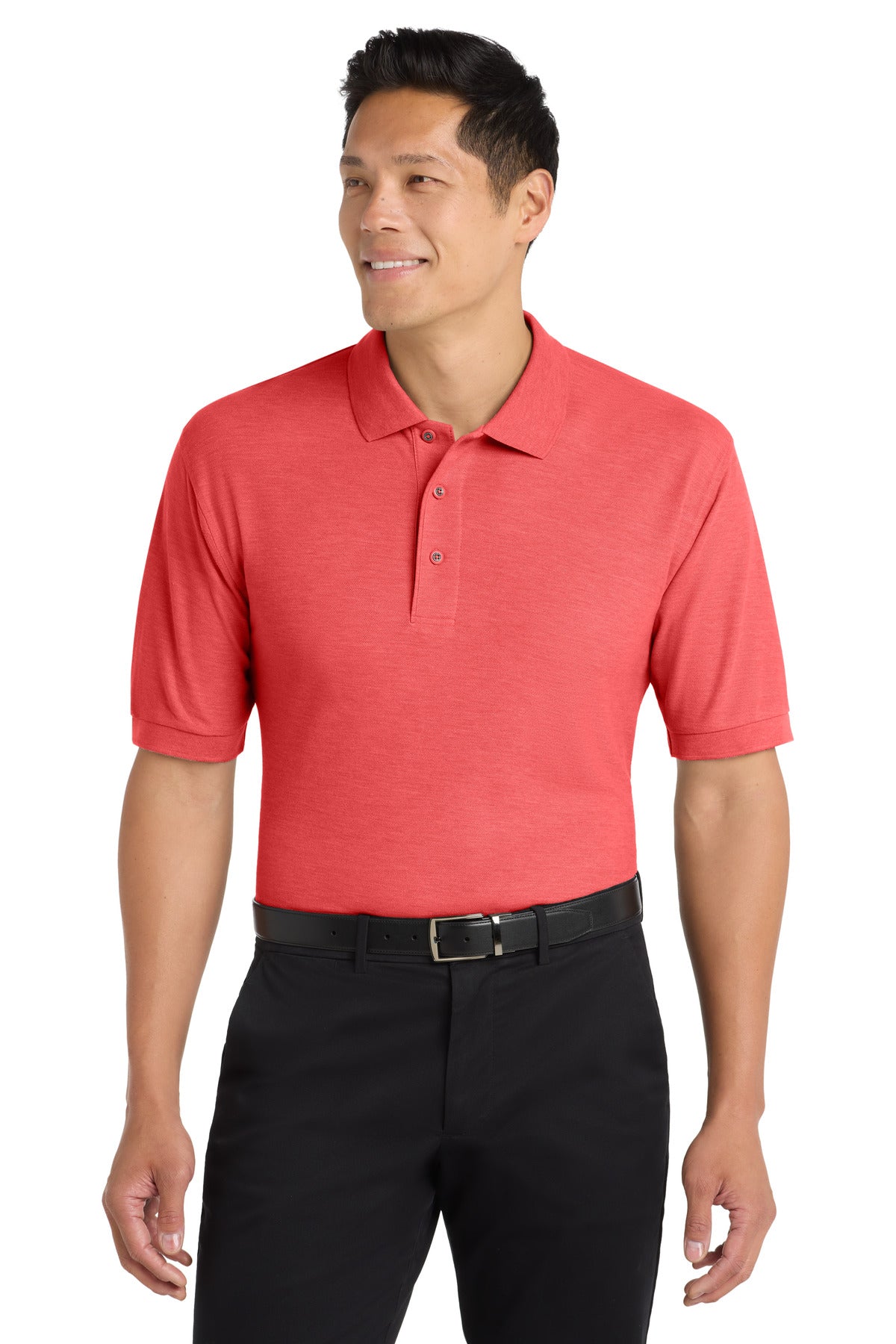 Custom Embroidered Port Authority Polos in Hibiscus