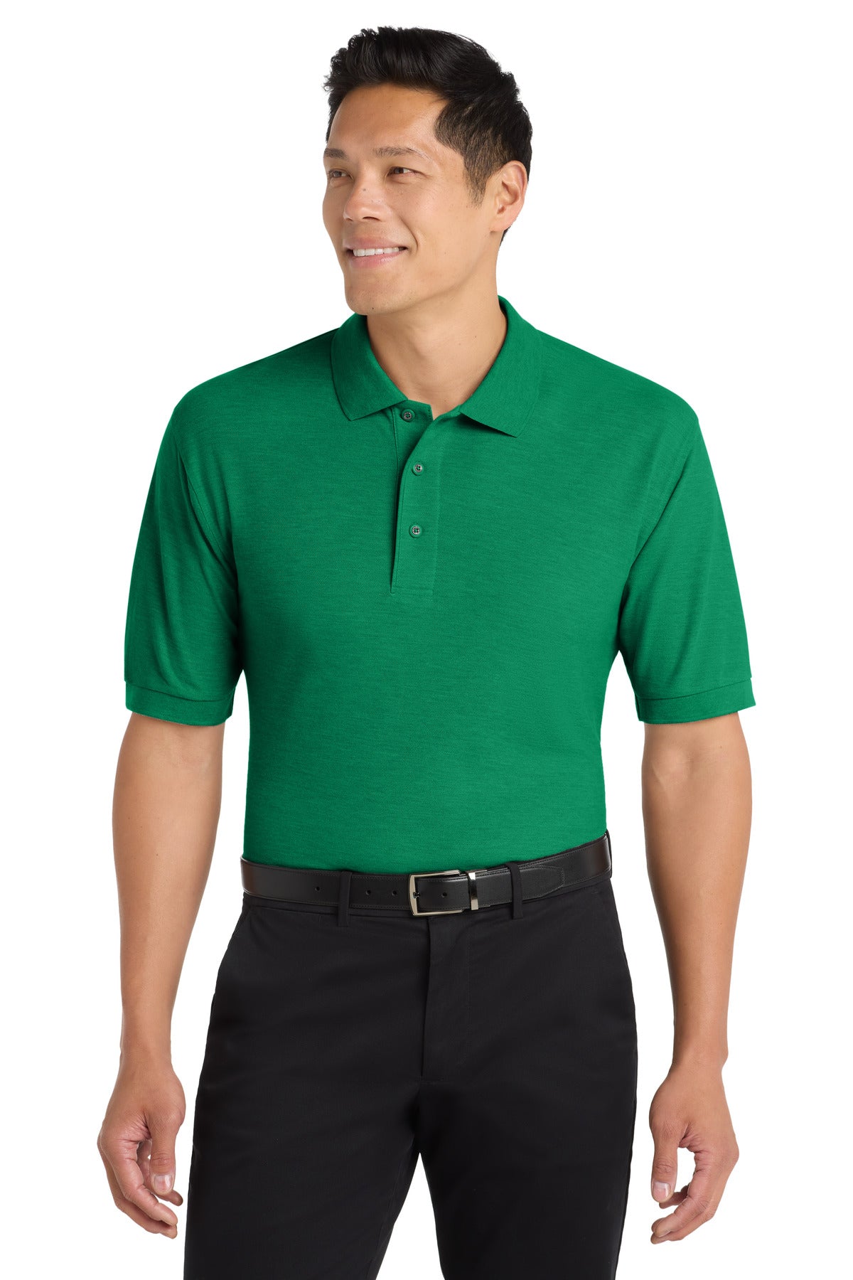Custom Embroidered Port Authority Polos in Kelly Green