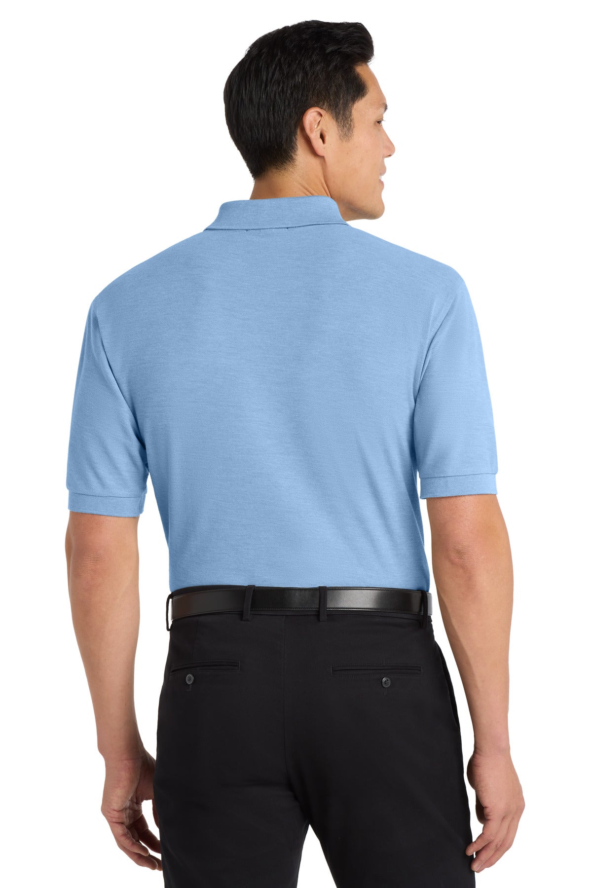 Custom Embroidered Port Authority Polos in Light Blue