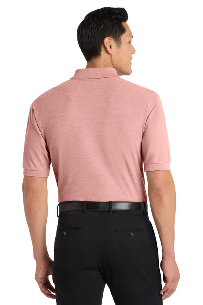 Custom Embroidered Port Authority Polos in Light Pink