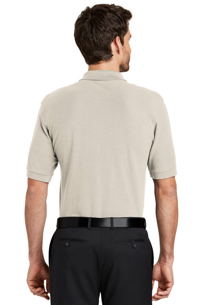 Custom Embroidered Port Authority Polos in Light Stone