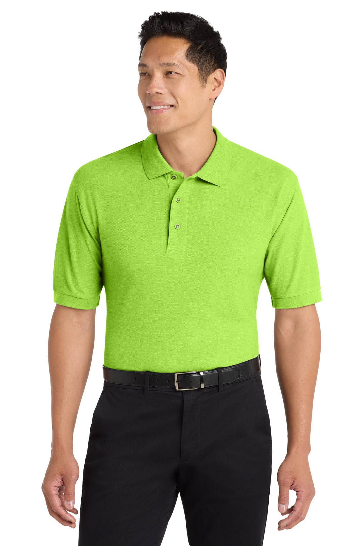 Custom Embroidered Port Authority Polos in Lime