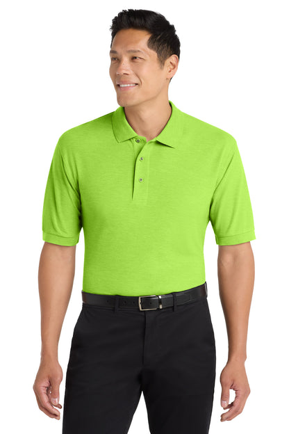 Custom Embroidered Port Authority Polos in Lime