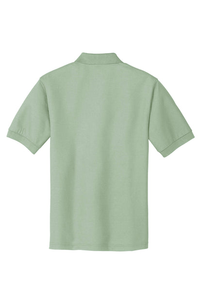 Custom Embroidered Port Authority Polos in Mint Green