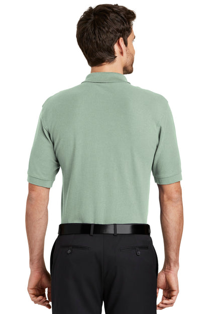 Custom Embroidered Port Authority Polos in Mint Green