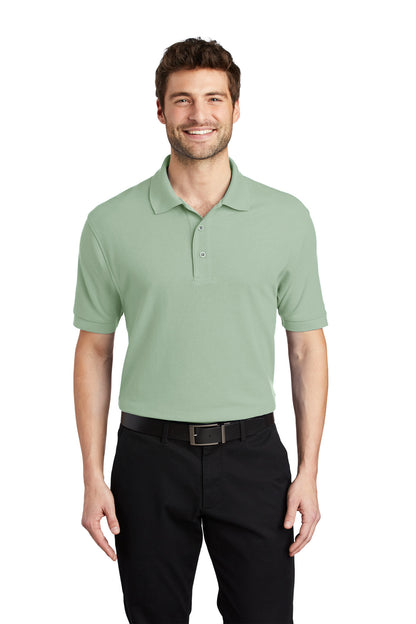 Custom Embroidered Port Authority Polos in Mint Green