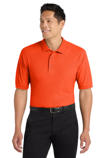 Custom Embroidered Port Authority Polos in Orange