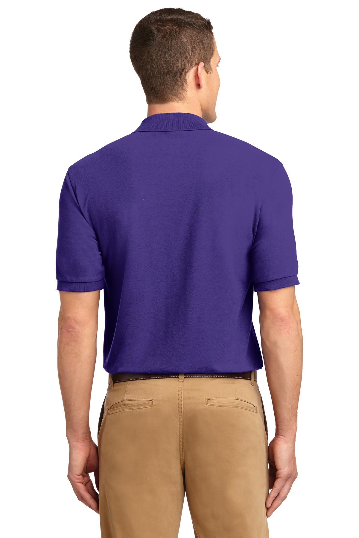 Custom Embroidered Port Authority Extended Size Silk Touch Polo K500ES,Purple