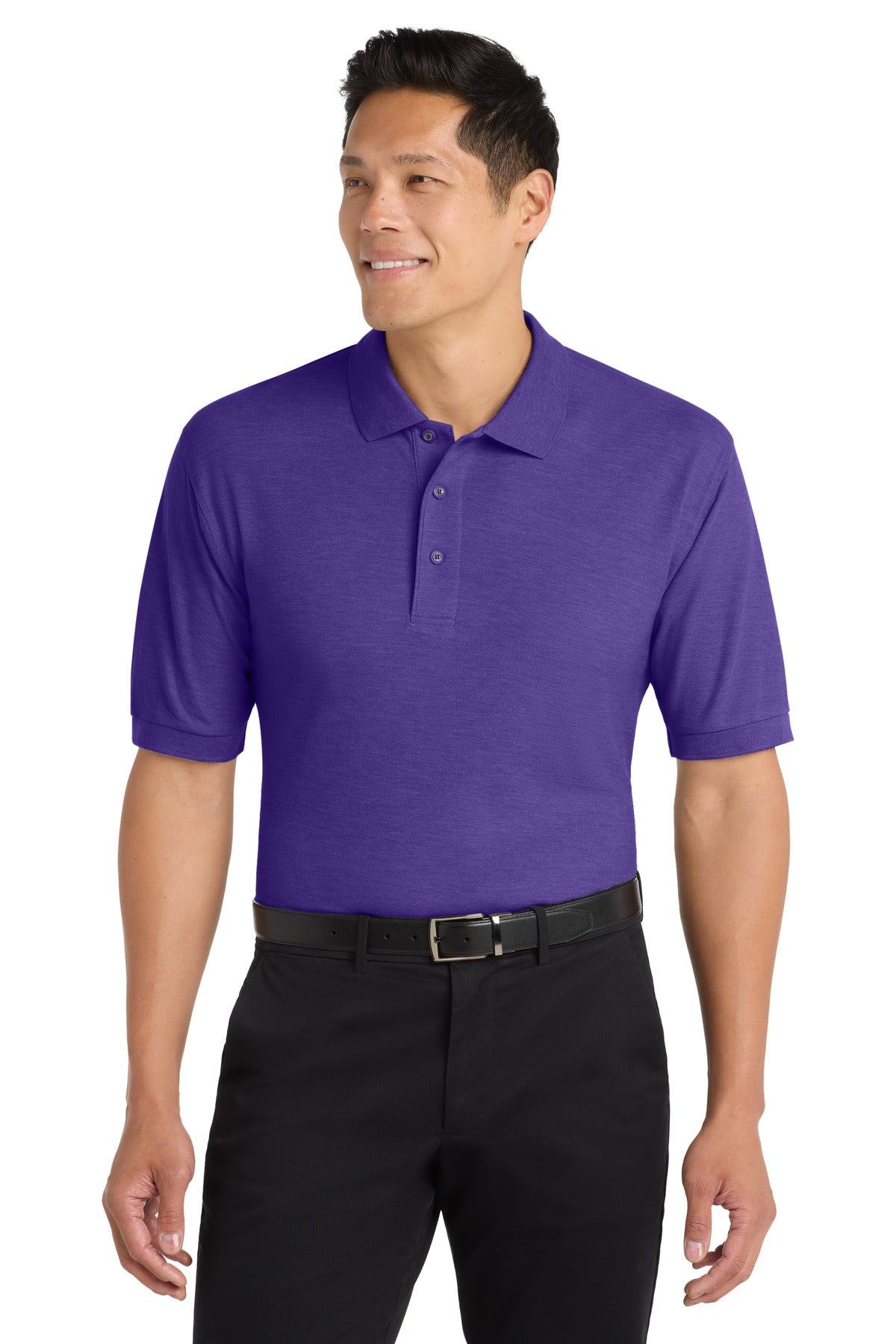 Custom Embroidered Port Authority Polos in Purple