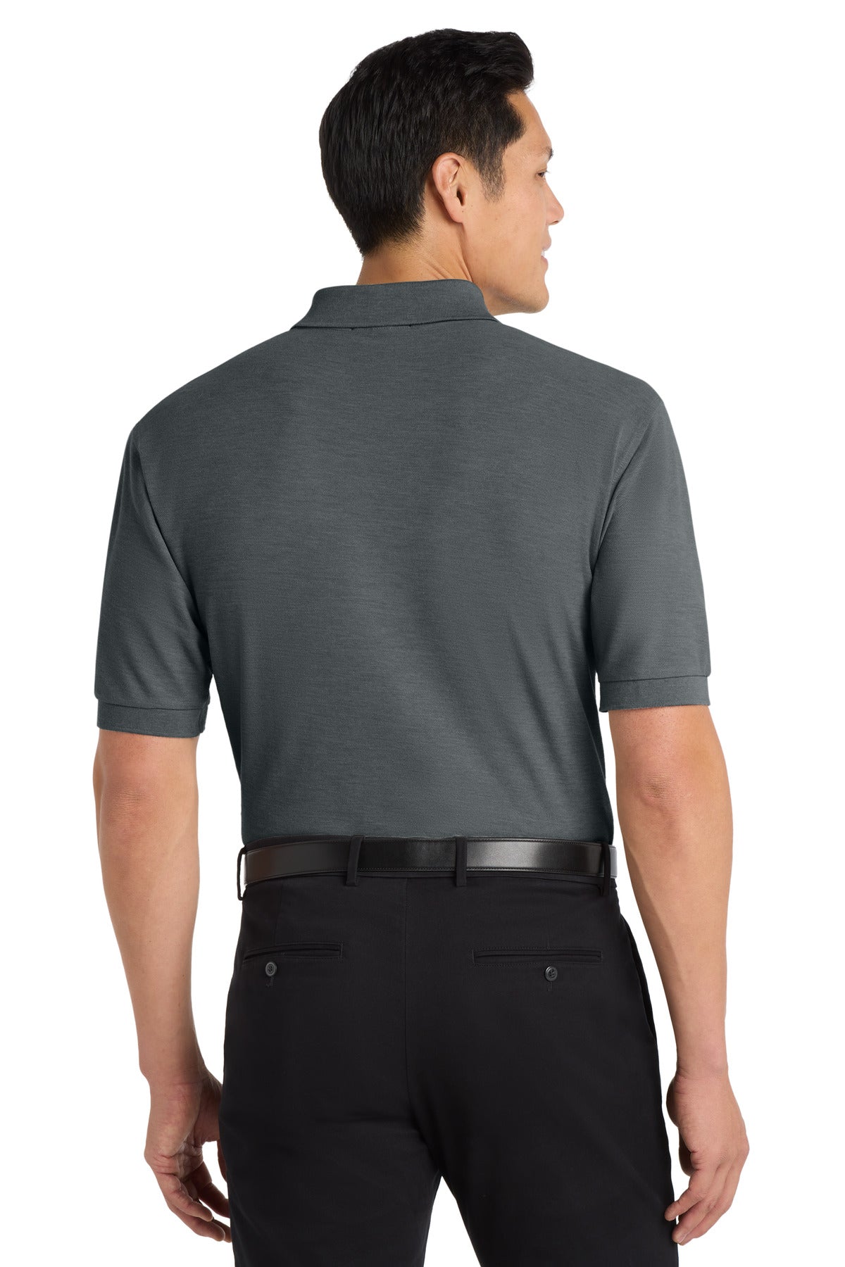 Custom Embroidered Port Authority Polos in Steel Grey