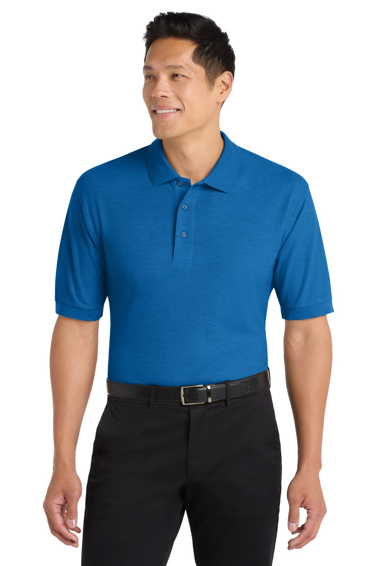 Custom Embroidered Port Authority Polos in Strong Blue
