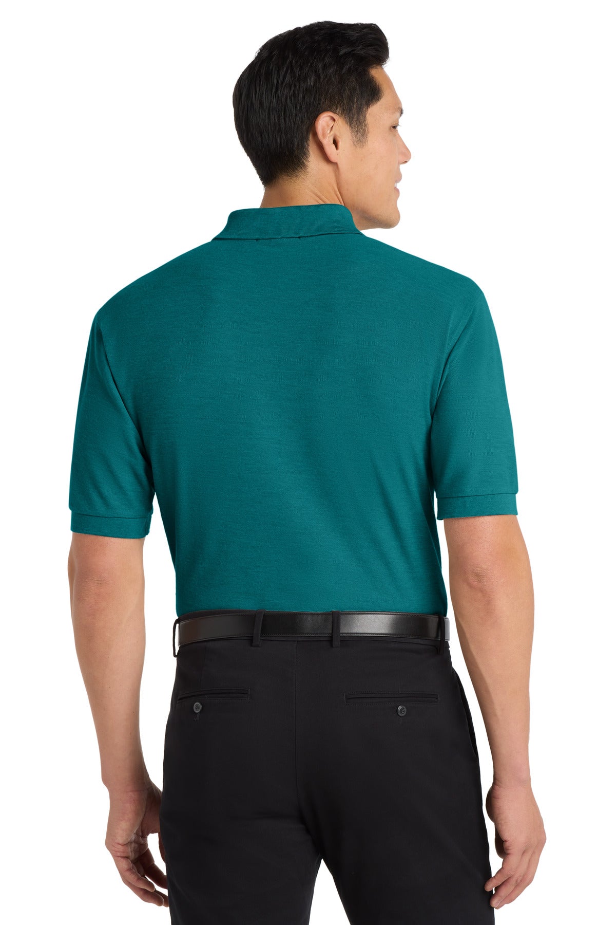 Custom Embroidered Port Authority Polos in Teal Green