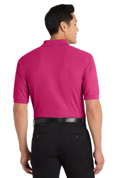 Custom Embroidered Port Authority Polos in Tropical Pink