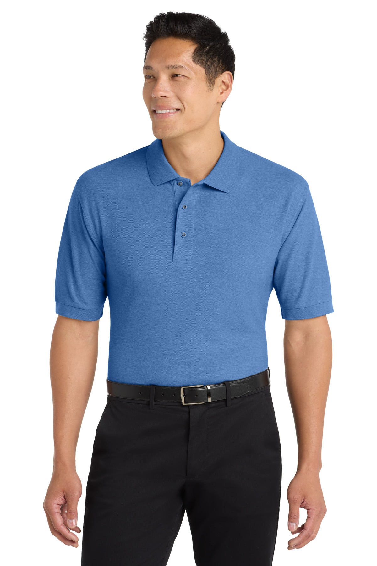 Custom Embroidered Port Authority Polos in Ultramarine Blue