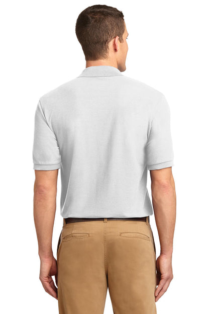 Custom Embroidered Port Authority Extended Size Silk Touch Polo K500ES,White