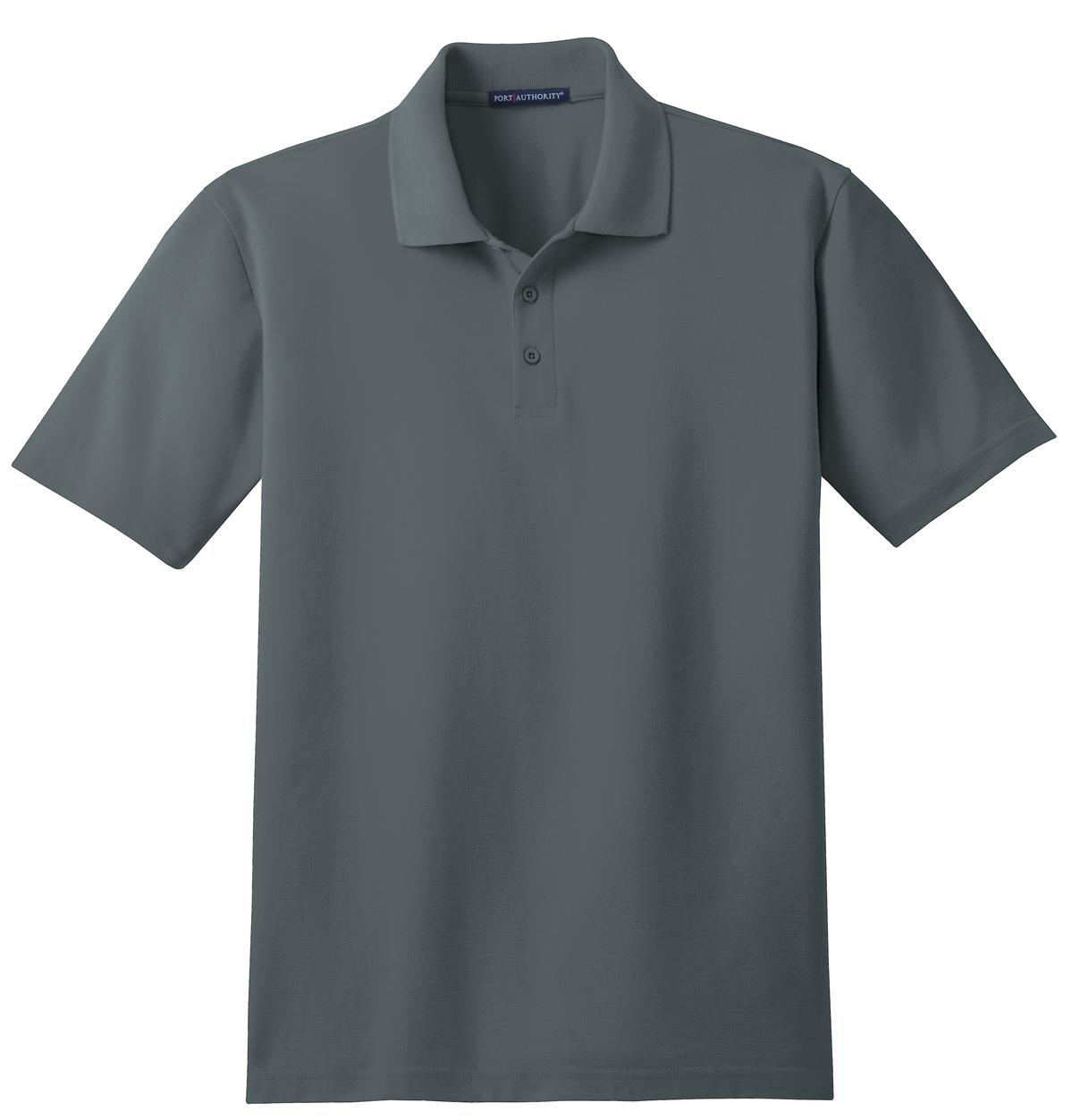 Custom Embroidered Port Authority Polos/Knits in Steel Grey