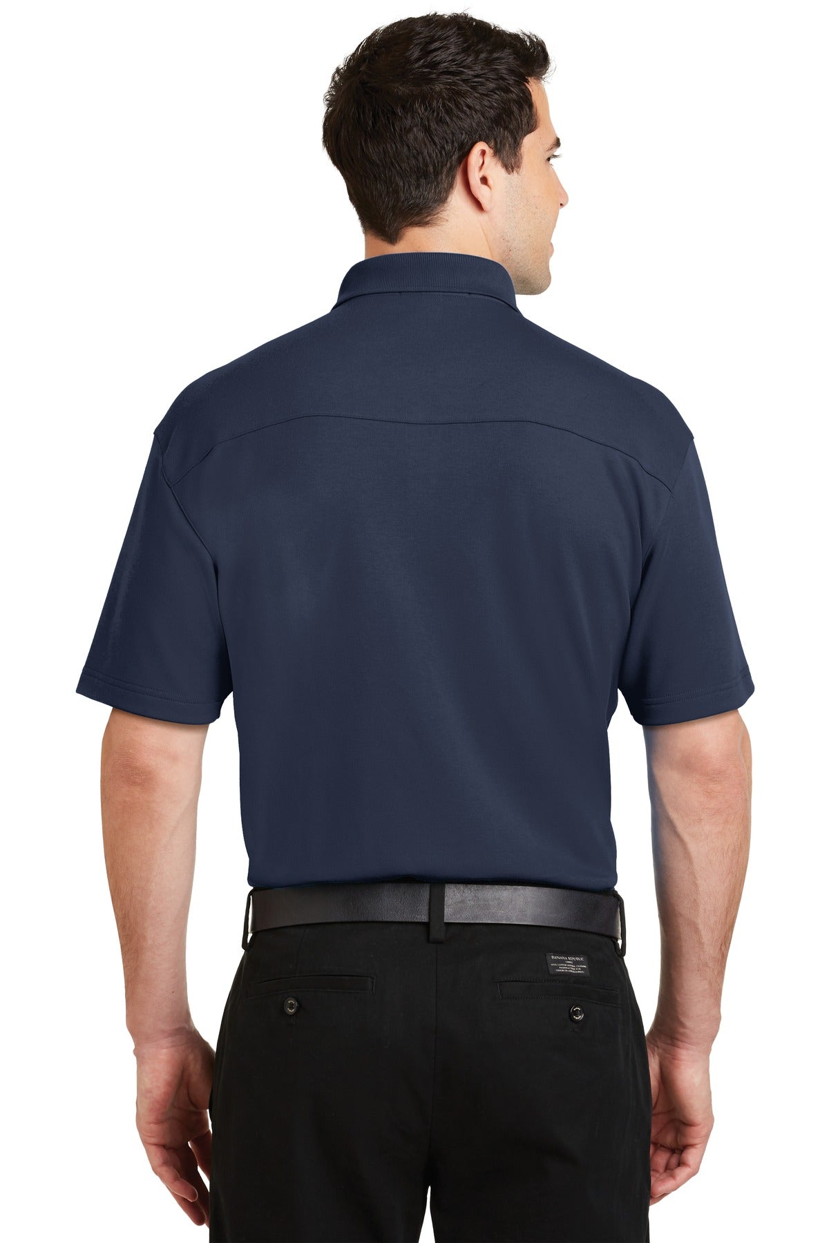 Custom Embroidered Port Authority Silk Touch Interlock Performance Polo. K5200,Navy