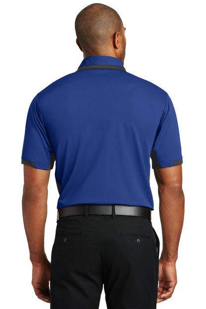 Custom Embroidered Port Authority Dry Zone Colorblock Ottoman Polo. K524,Royal/ Black