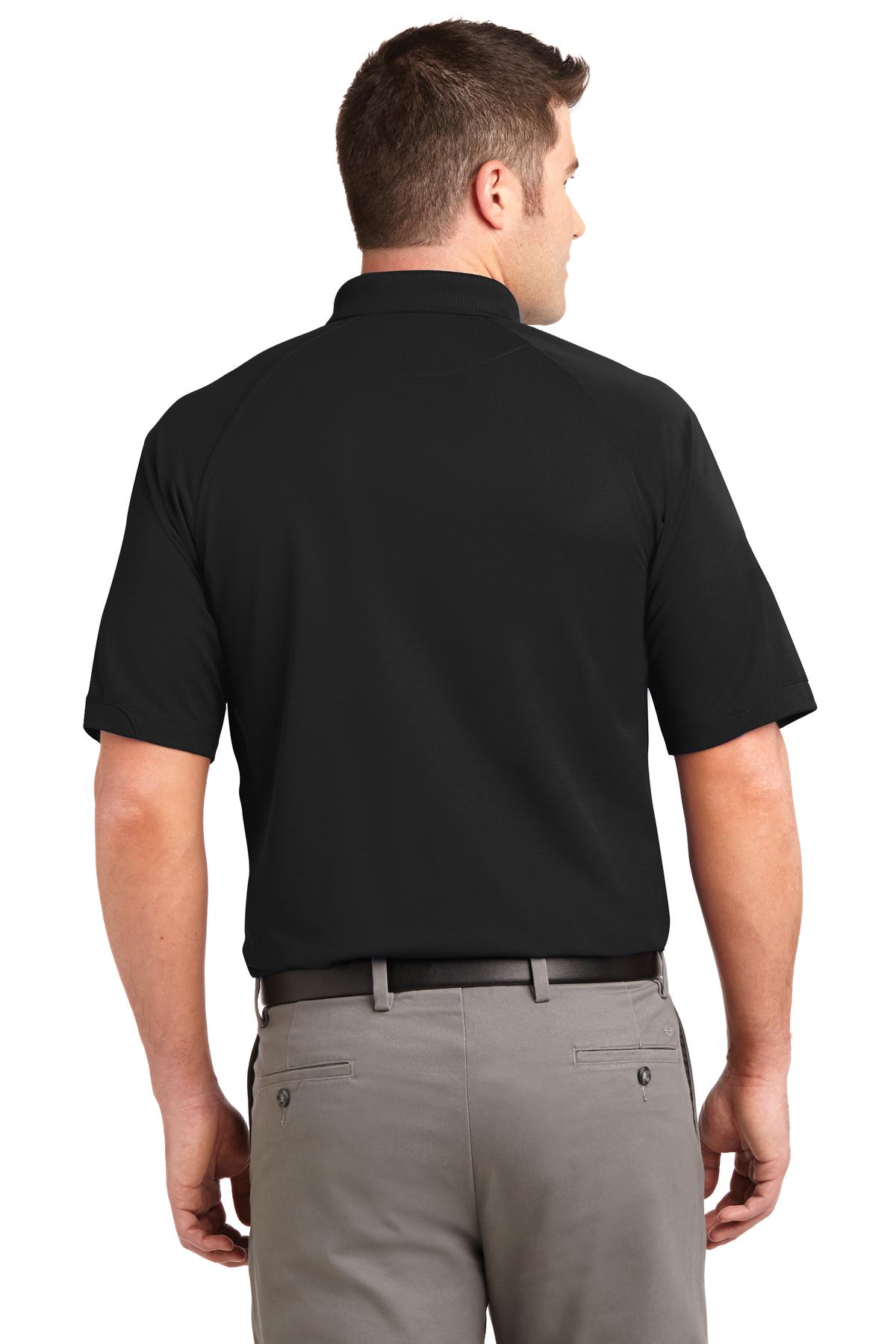 Custom Embroidered Port Authority Dry Zone Ottoman Polo.  K525,Black