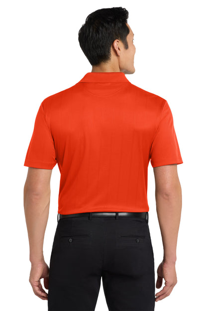 Custom Embroidered Port Authority Performance Fine Jacquard Polo. K528,Autumn Orange