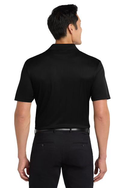Custom Embroidered Port Authority Performance Fine Jacquard Polo. K528,Black