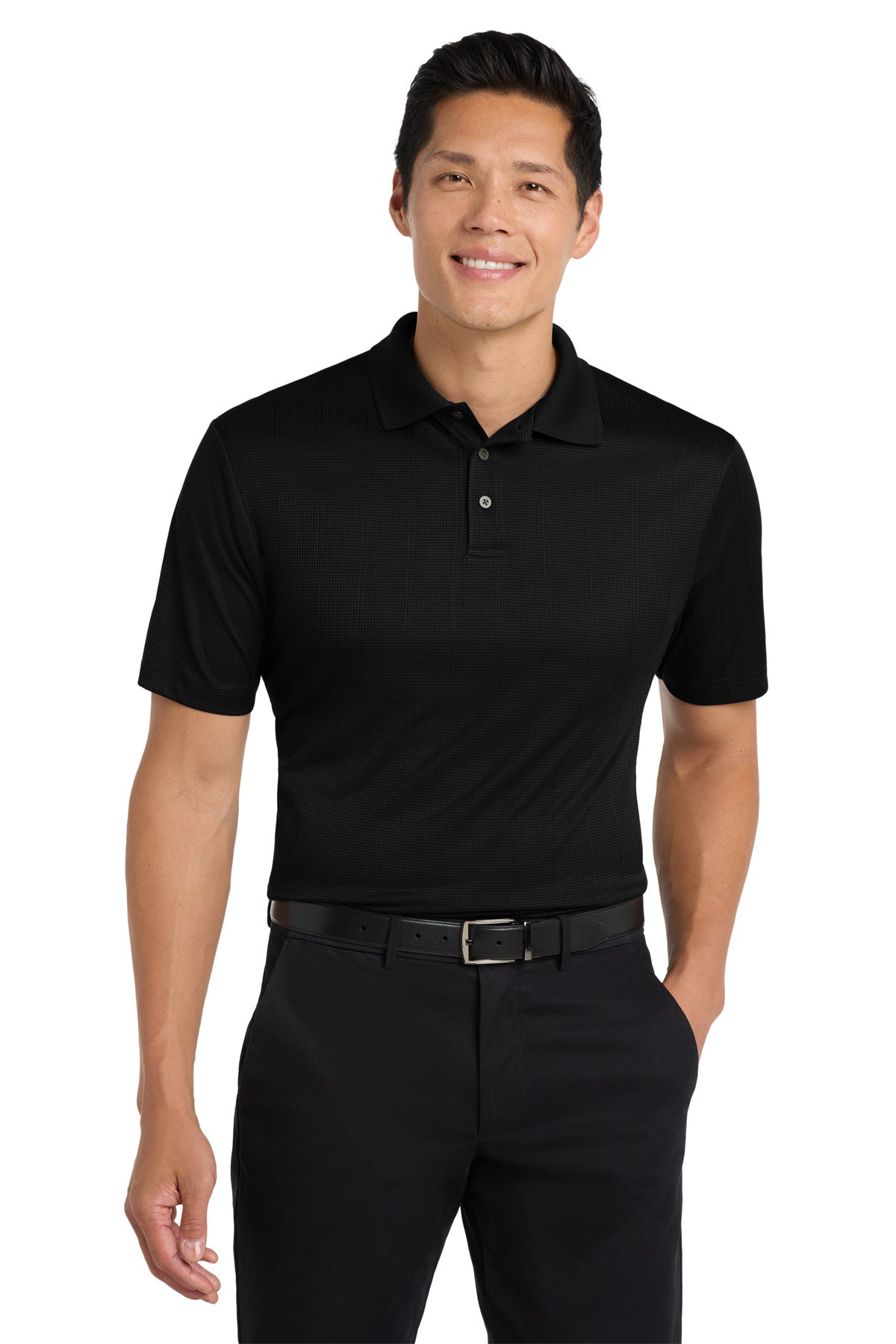 Custom Embroidered Port Authority Polos/Knits in Black
