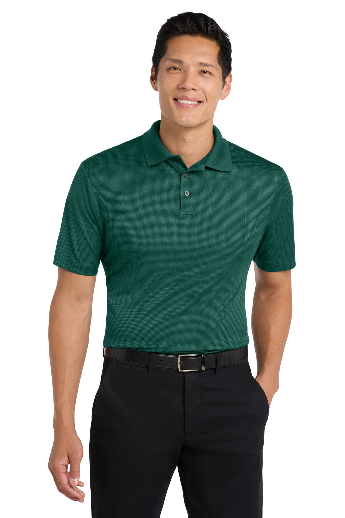 Custom Embroidered Port Authority Polos/Knits in Green Glen