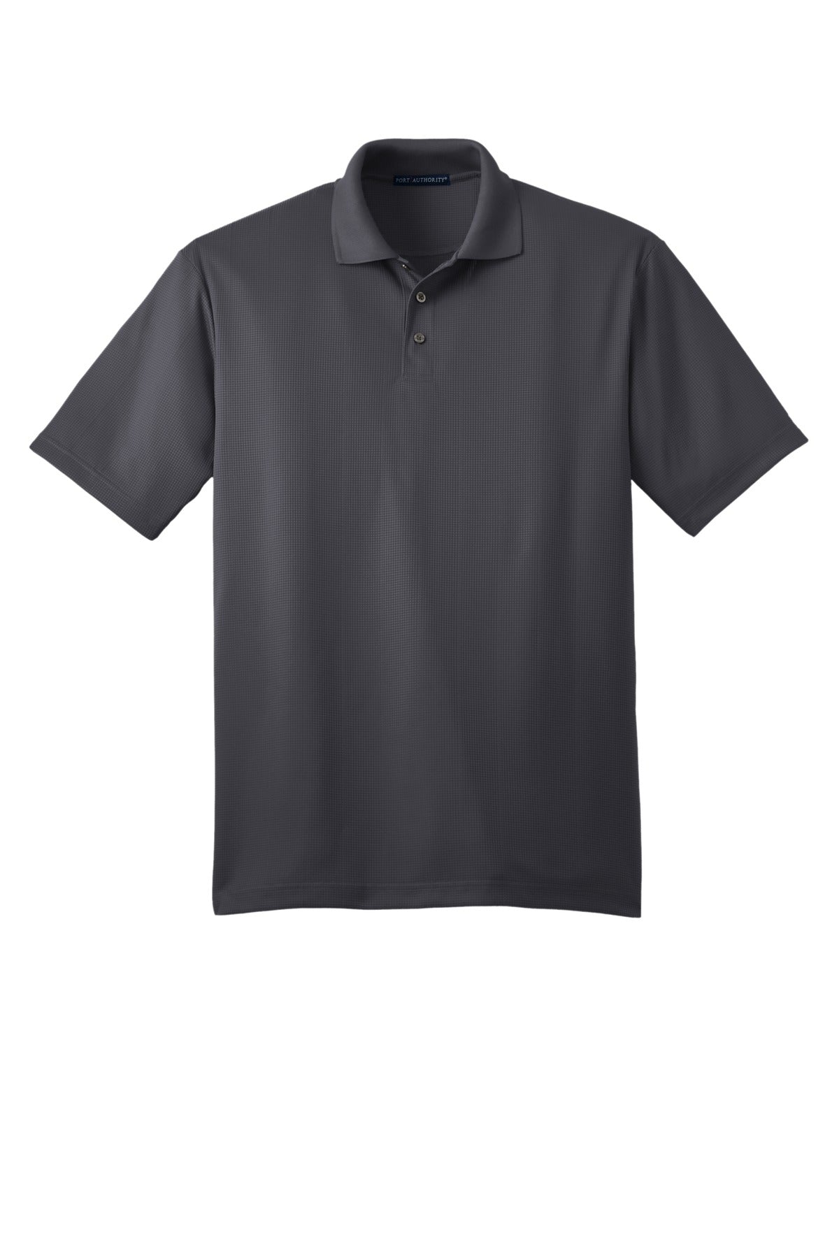 Custom Embroidered Port Authority Polos/Knits in Grey Smoke