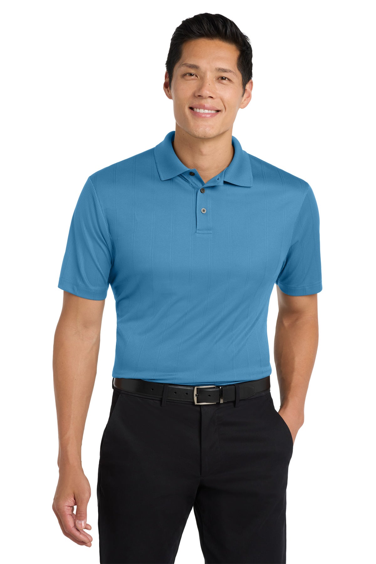 Custom Embroidered Port Authority Polos/Knits in Ocean Blue
