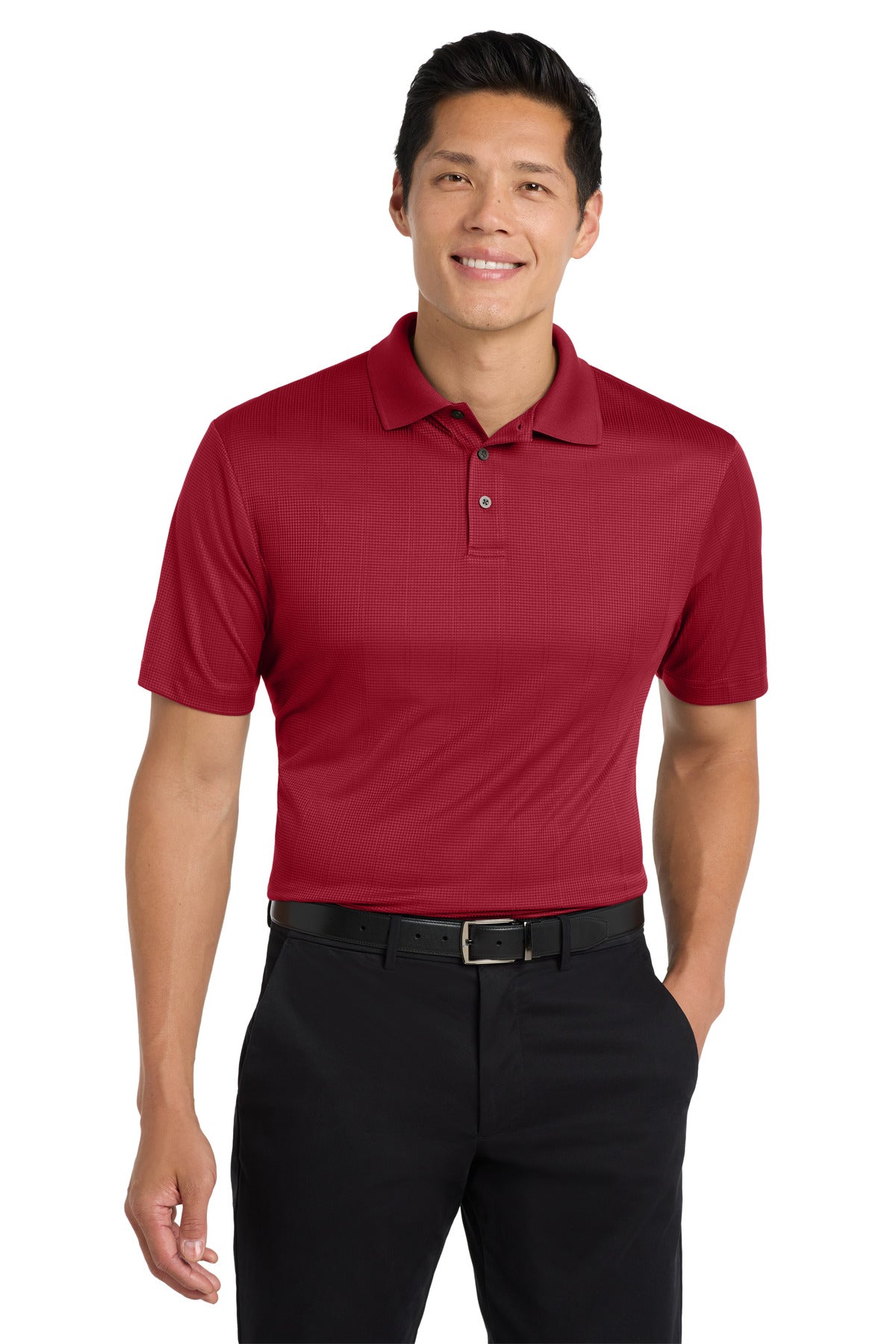 Custom Embroidered Port Authority Polos/Knits in Rich Red