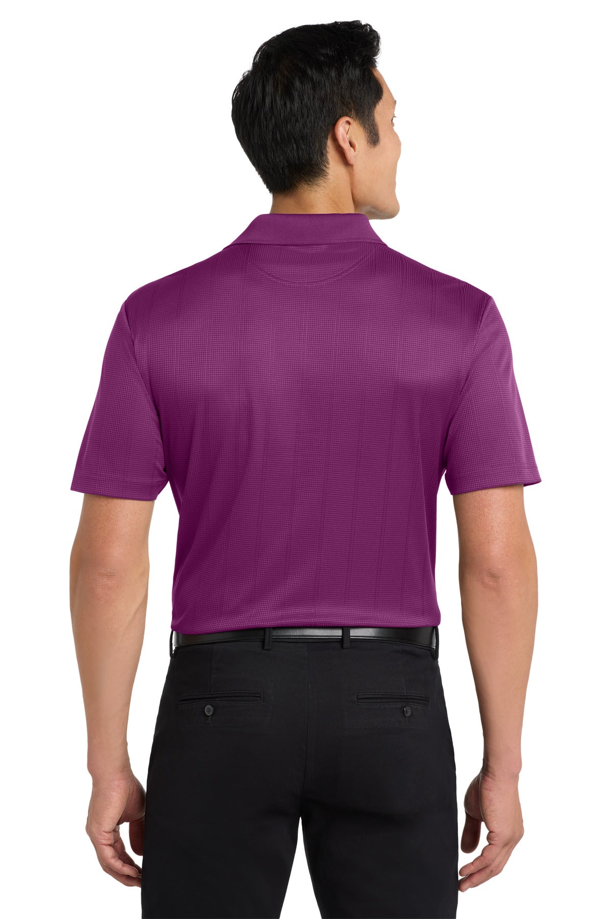Custom Embroidered Port Authority Performance Fine Jacquard Polo. K528,Violet Purple