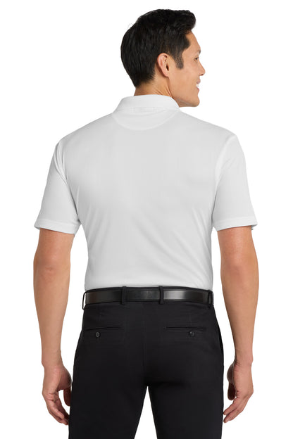 Custom Embroidered Port Authority Performance Fine Jacquard Polo. K528,White