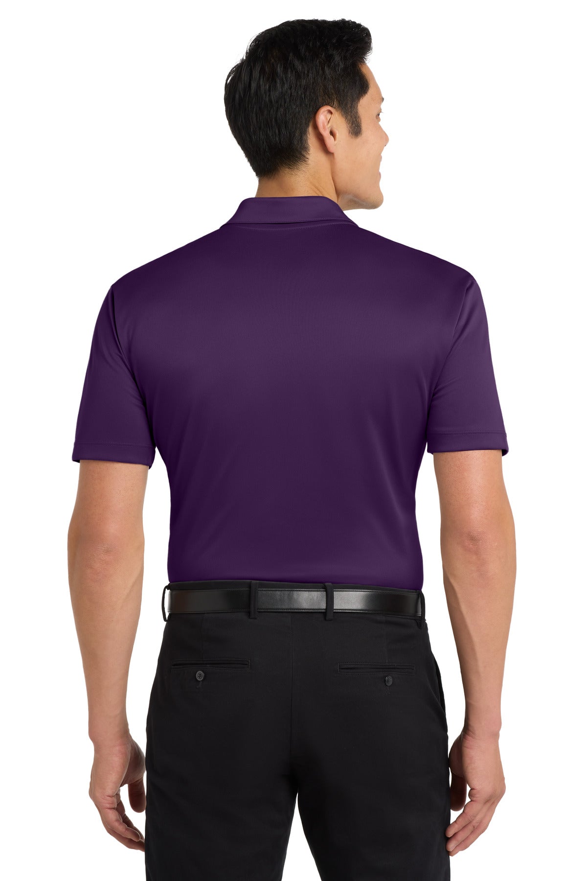 Custom Embroidered Port Authority Polos in Bright Purple